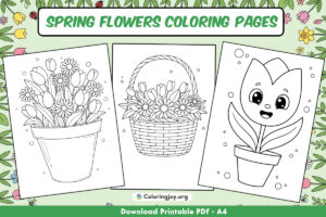 Spring Flowers Free Printable Coloring Pages (20 PDFs)
