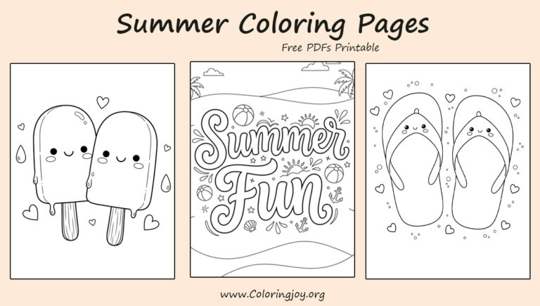 Summer coloring pages