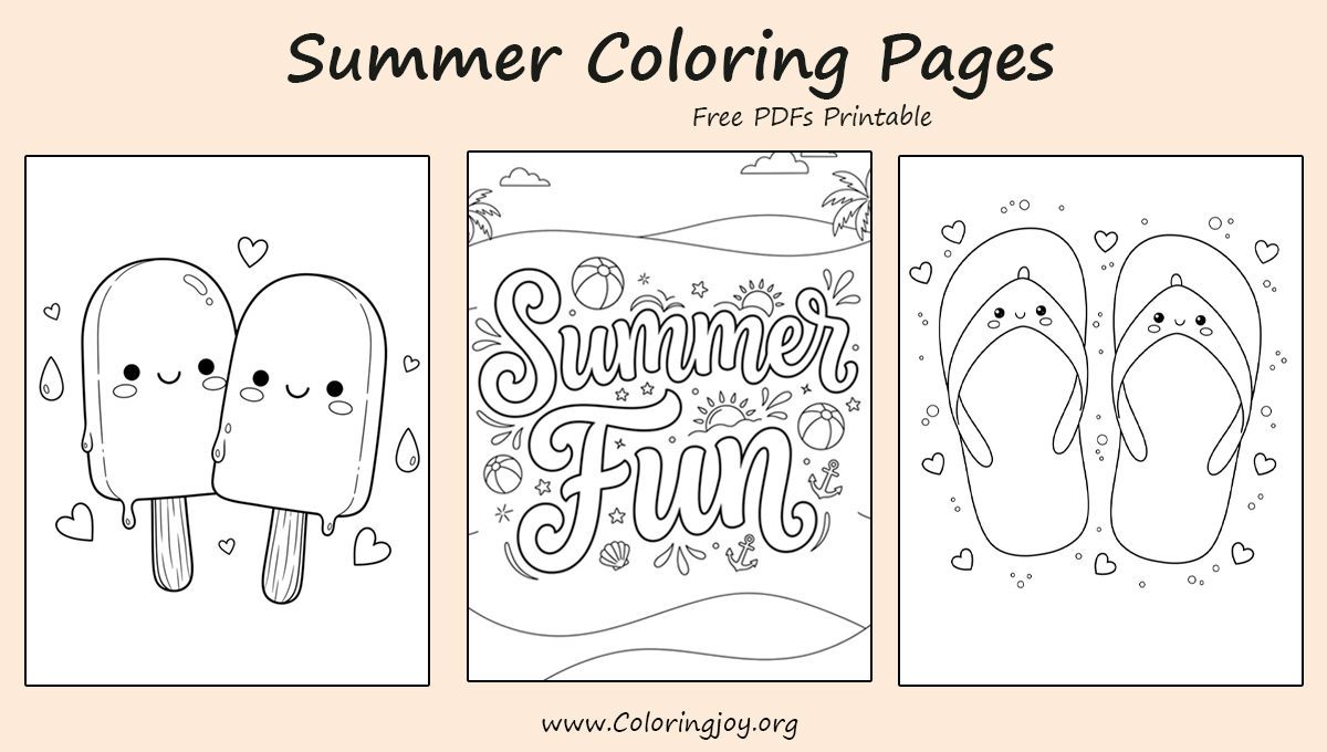 Summer coloring pages