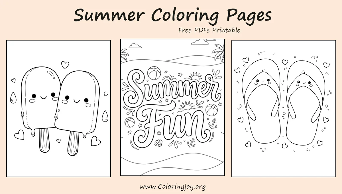 Summer coloring pages