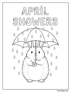 Bunny with April Umbrella