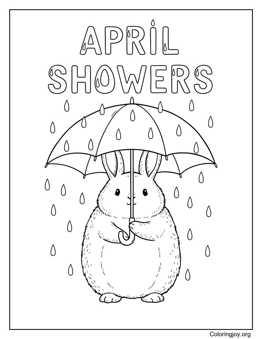 Bunny with April Umbrella