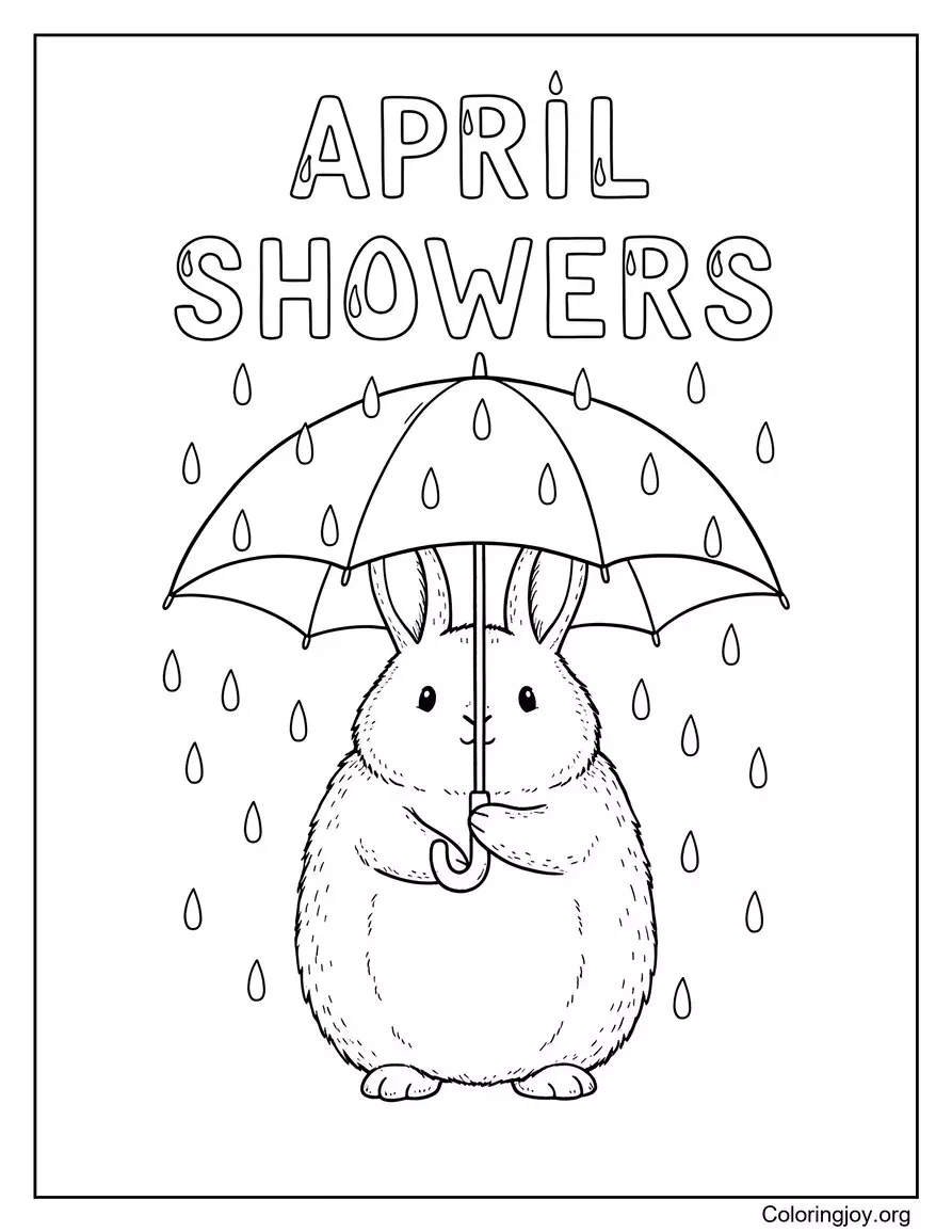 Bunny with April Umbrella