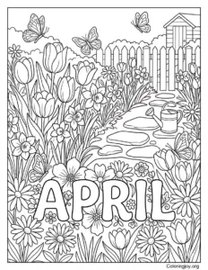 April Garden Full of Flowers