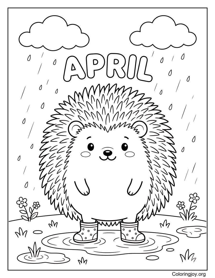 Hedgehog Rain Boots Day