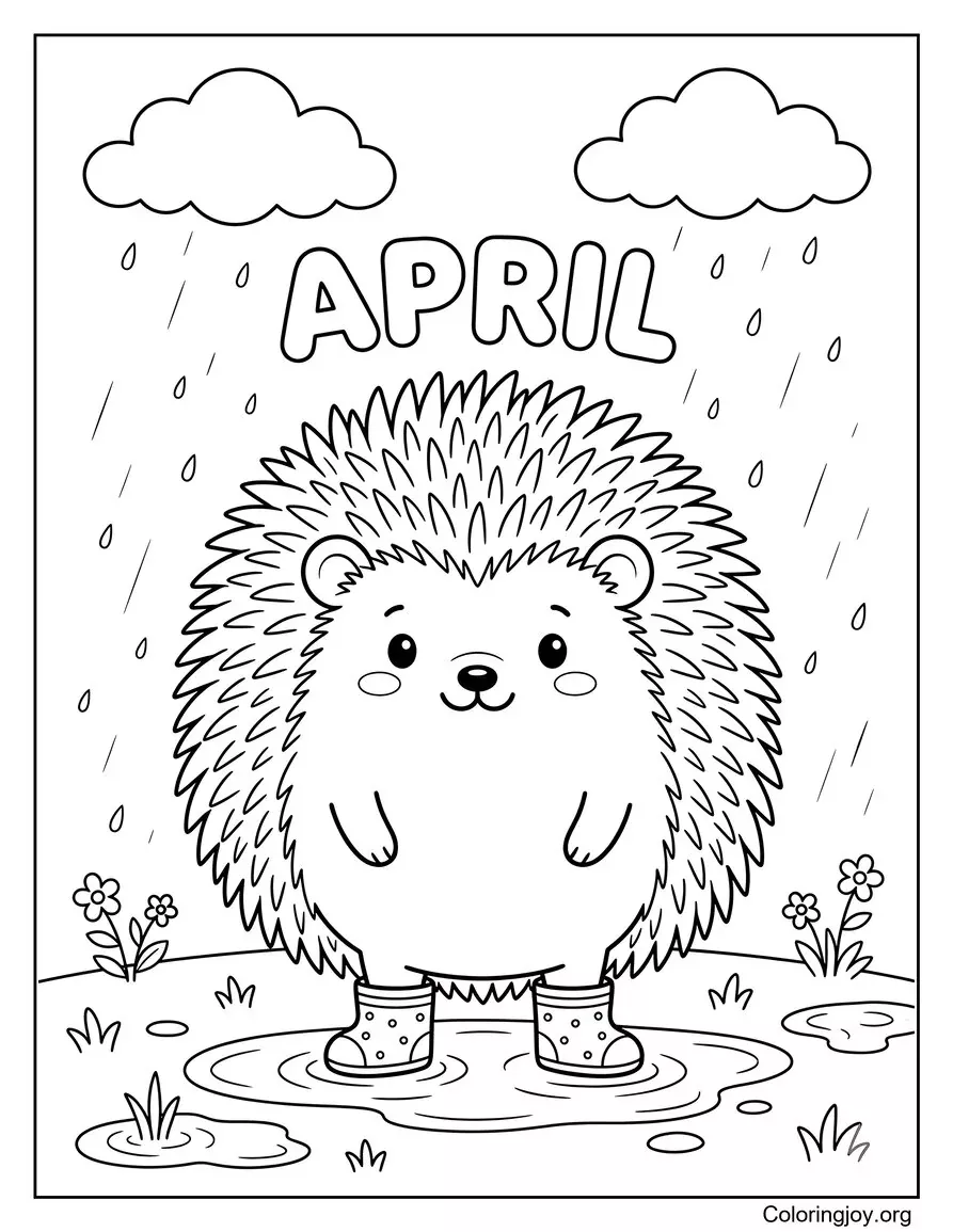 Hedgehog Rain Boots Day