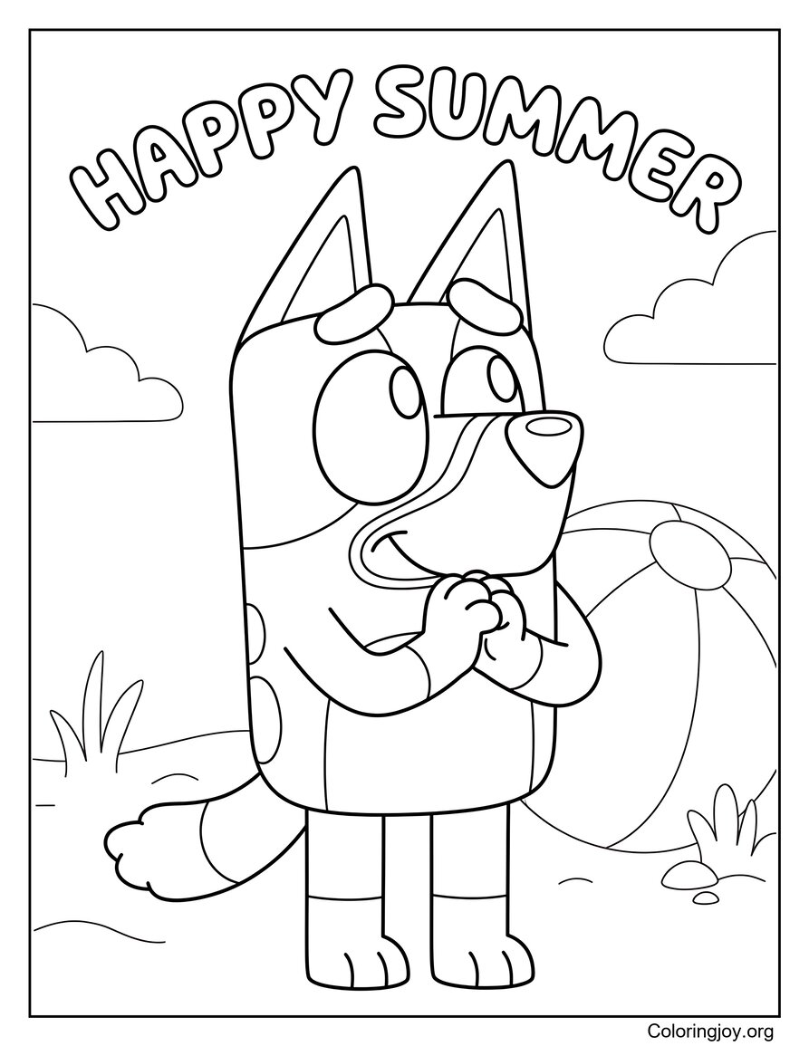 Bluey Viert zonnige zomerdagen