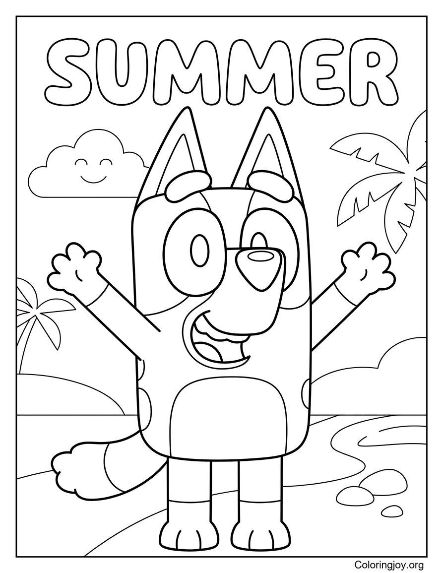 Bluey Voel de zomerse sfeer