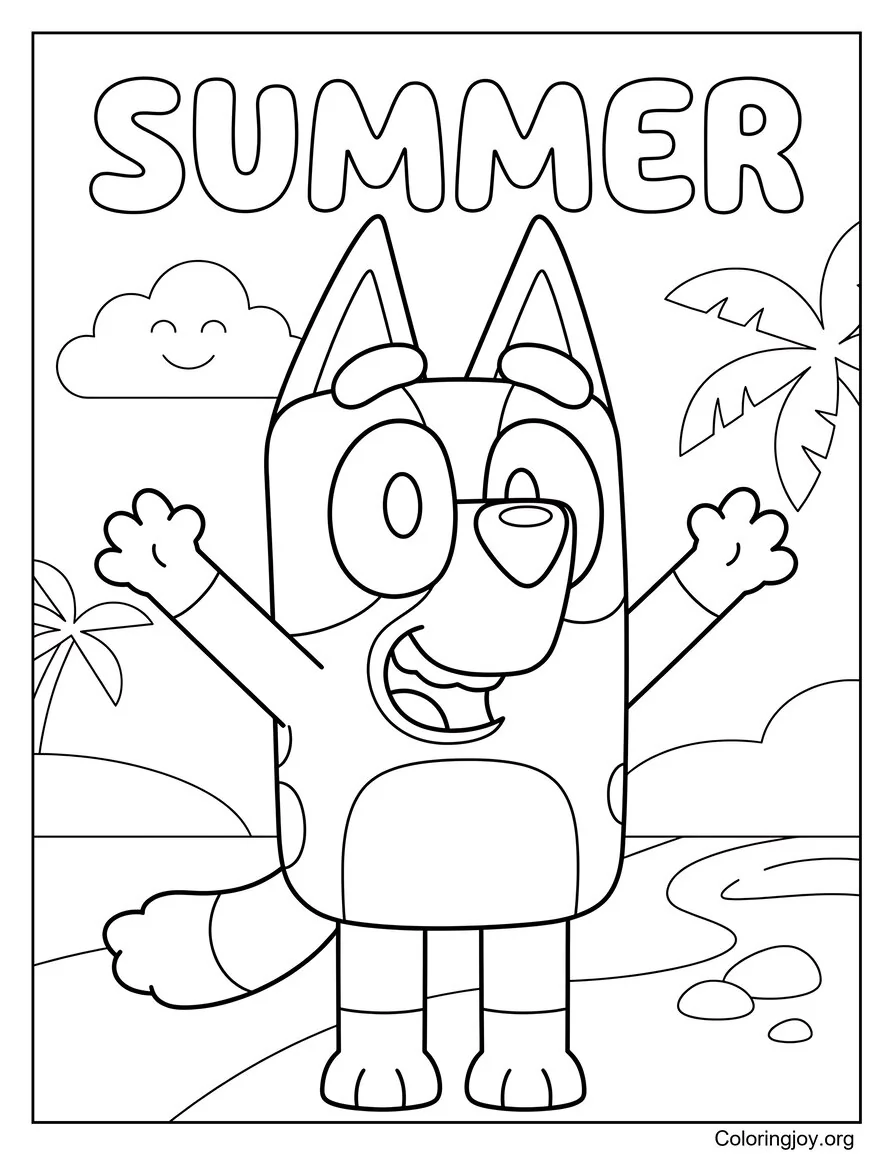 Bluey Feeling the Summer Vibes