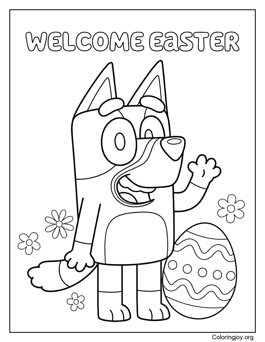 Welcome Easter Bluey