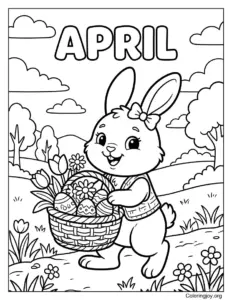 Bunny with a Spring Basket