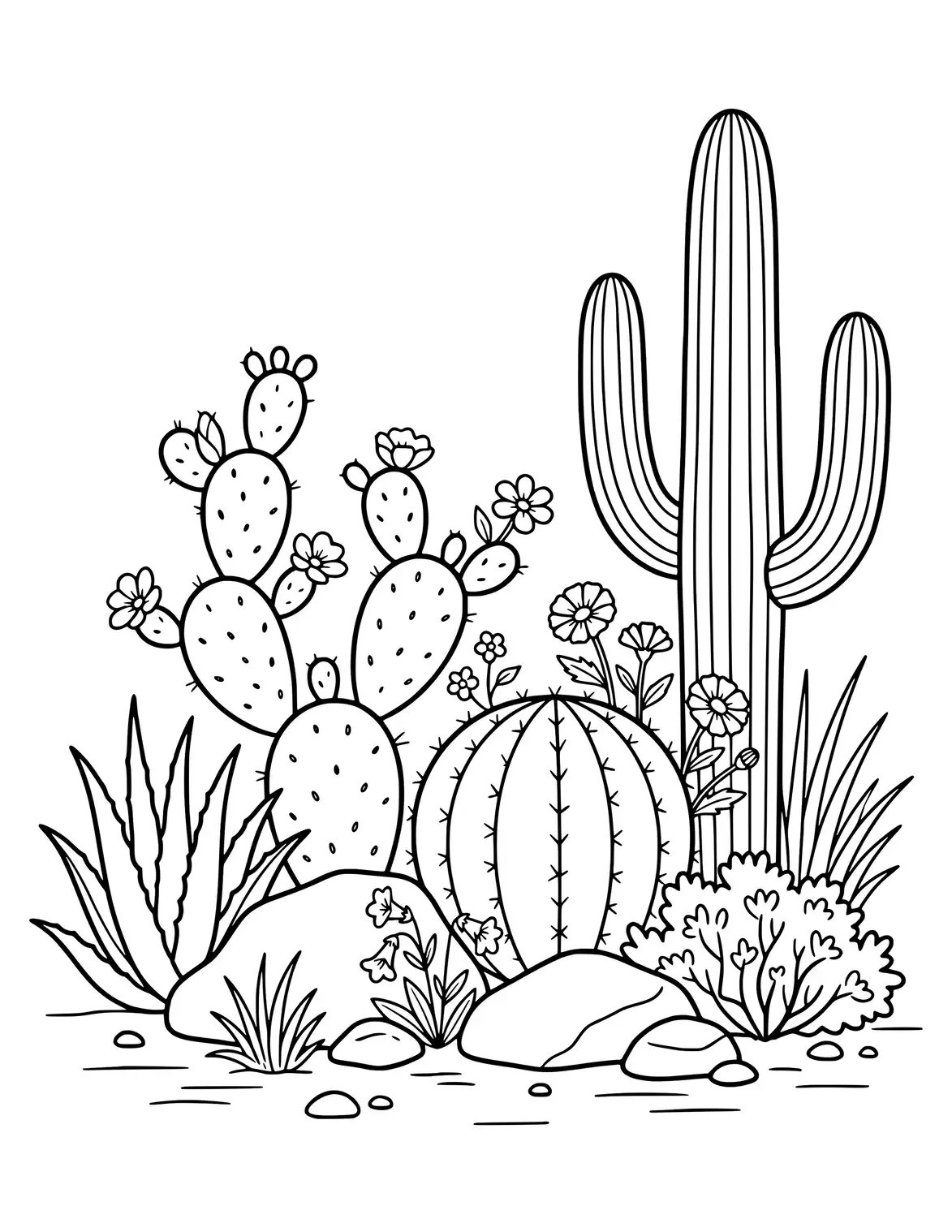 Easy round cactus with a smiling face.