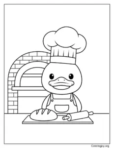 Chef Duck Baking Bread