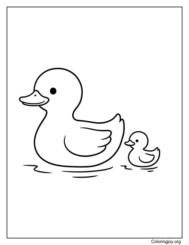 Duck and Duckling Coloring Pages (37 Free PDFs Printable)
