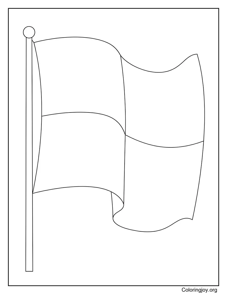 Easy Monaco Flag for Kids