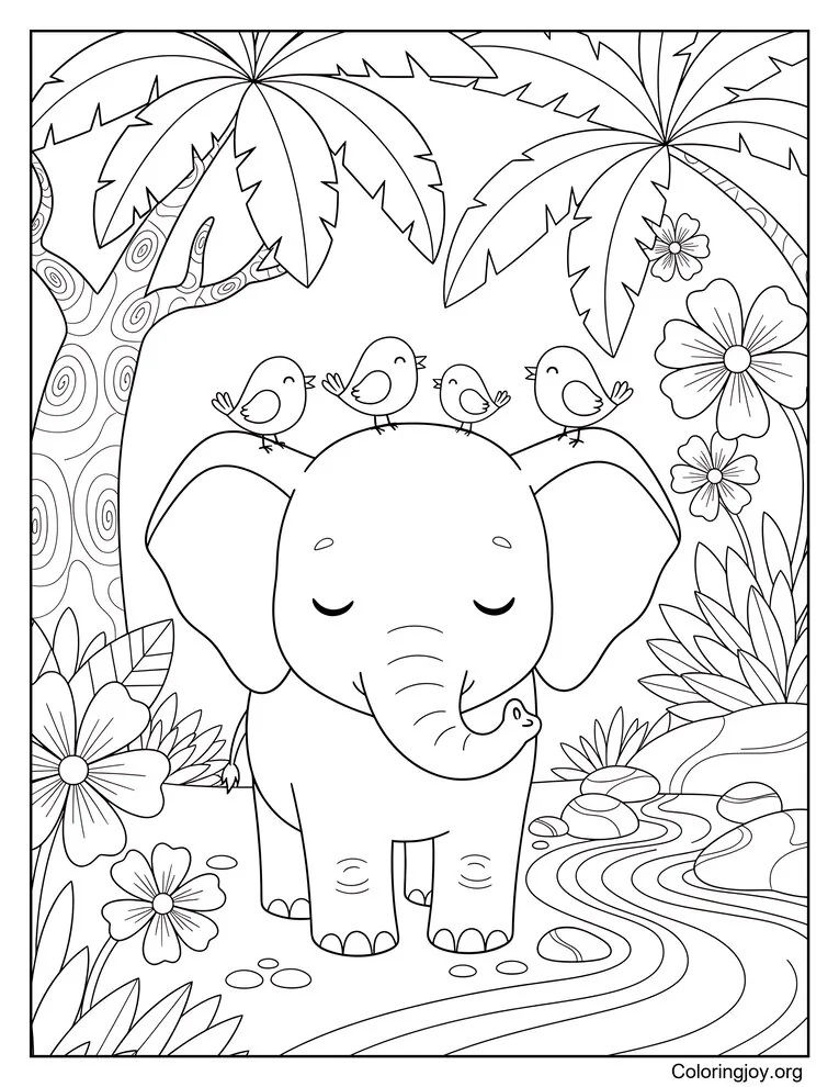 Elephant Under a Rainbow