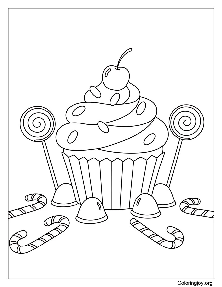 Cupcake gigante en Candy Land