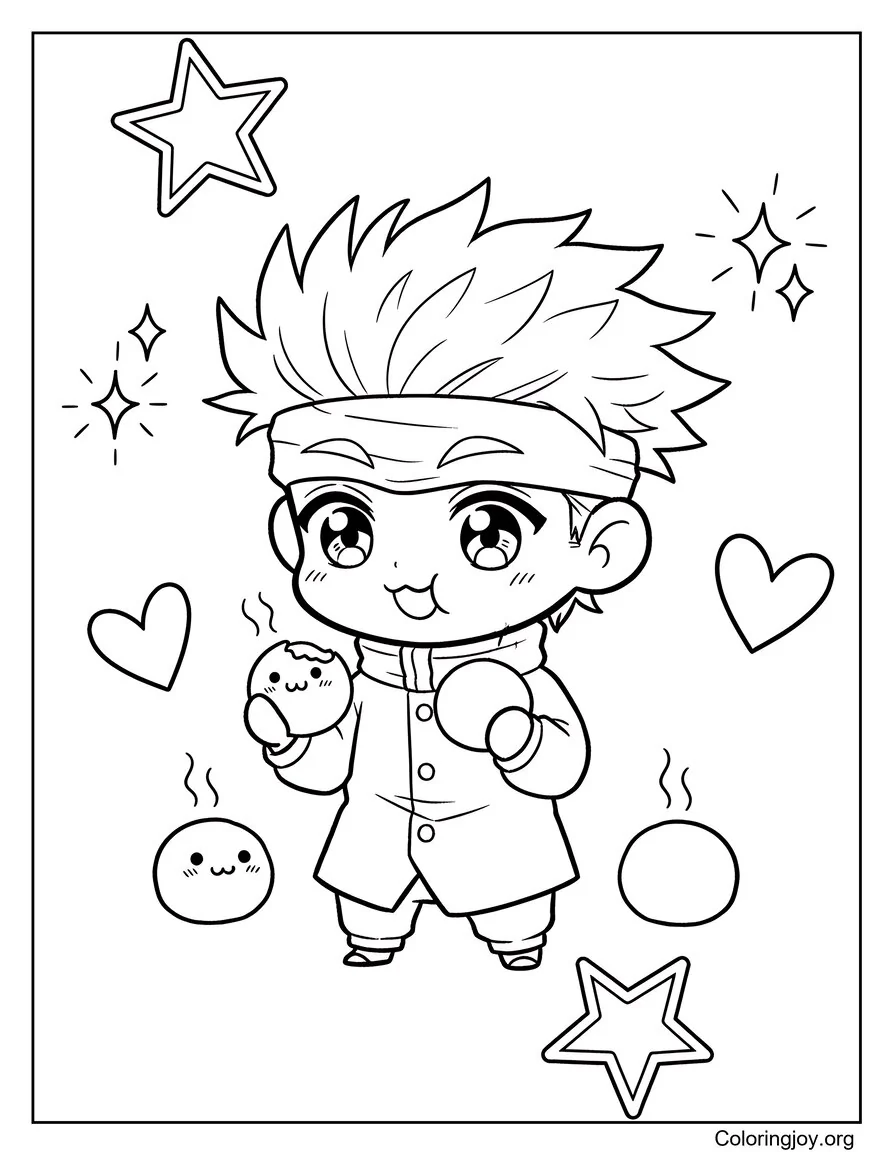 Hechicero Chibi Satoru Gojo Día de diversión