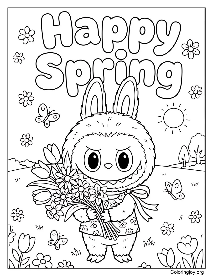 Labubu Feliz día de la primavera