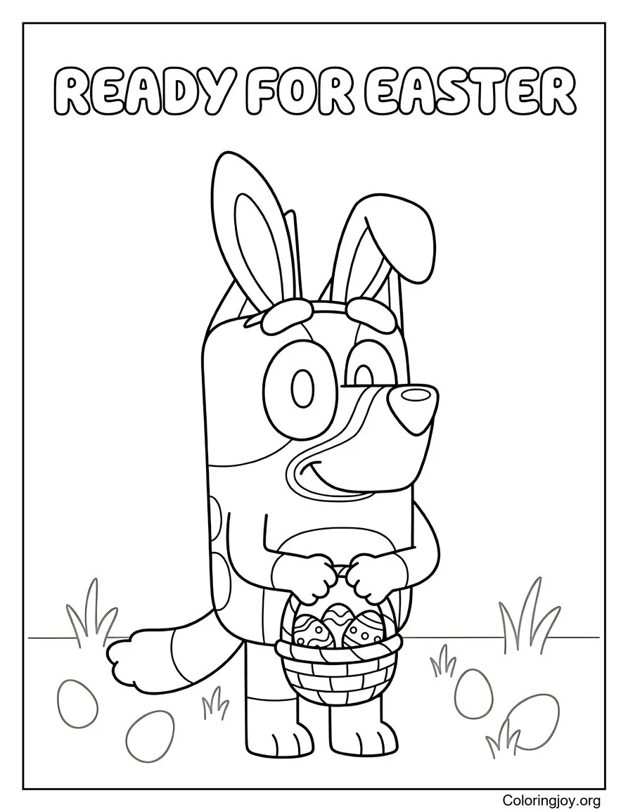 Listo para Pascua Bluey