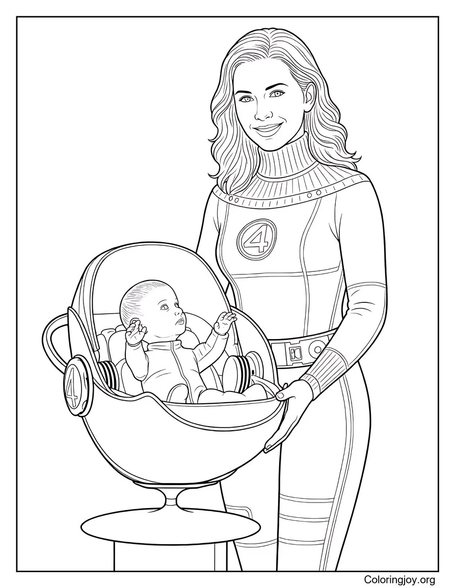 Mujer invisible con Franklin Richards