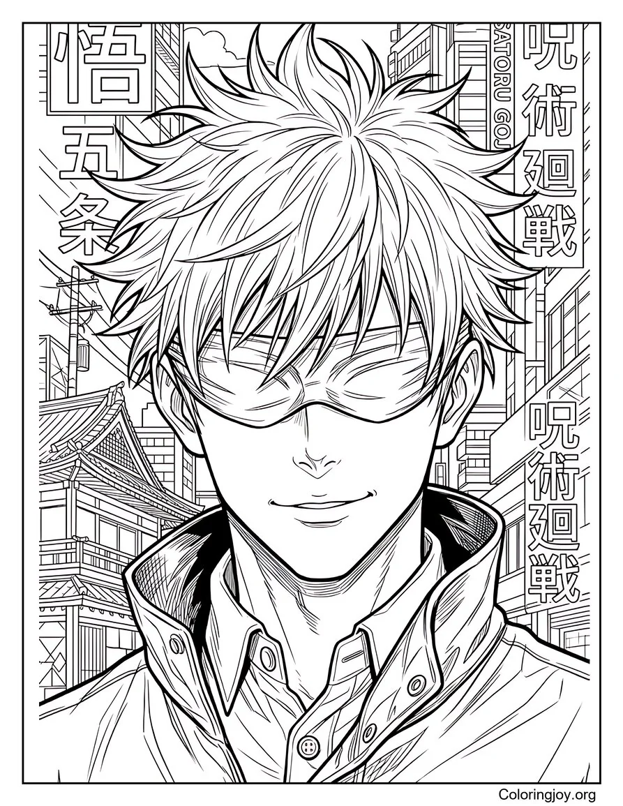 Retrato realista de Gojo Satoru