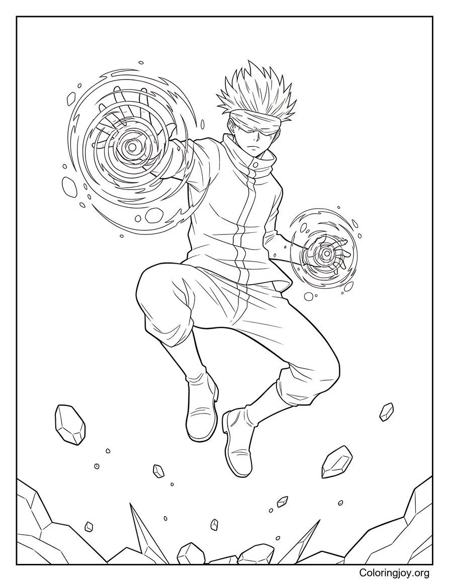 Satoru Gojo Ataque con salto