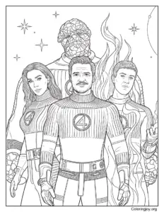 Fantastic Four Coloring Page