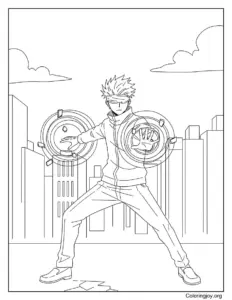 Fighting Scene with Satoru Gojo