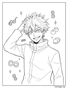 Flipping Hair Fun with Satoru Gojo