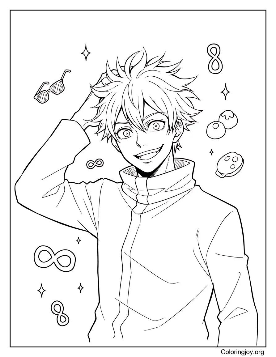 Flipping Hair Fun with Satoru Gojo