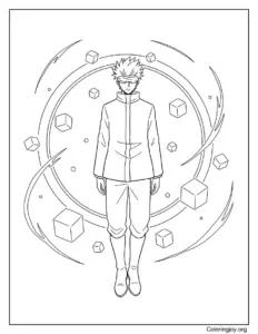 Floating in Energy Field Satoru Gojo