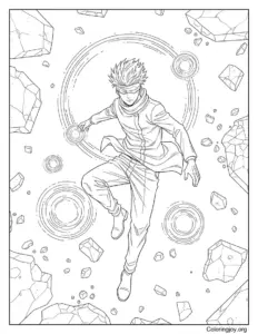 Gojo Satoru Action Pose Mid Battle