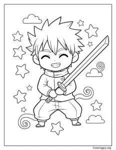 Gojo Satoru Holding Sword Ready