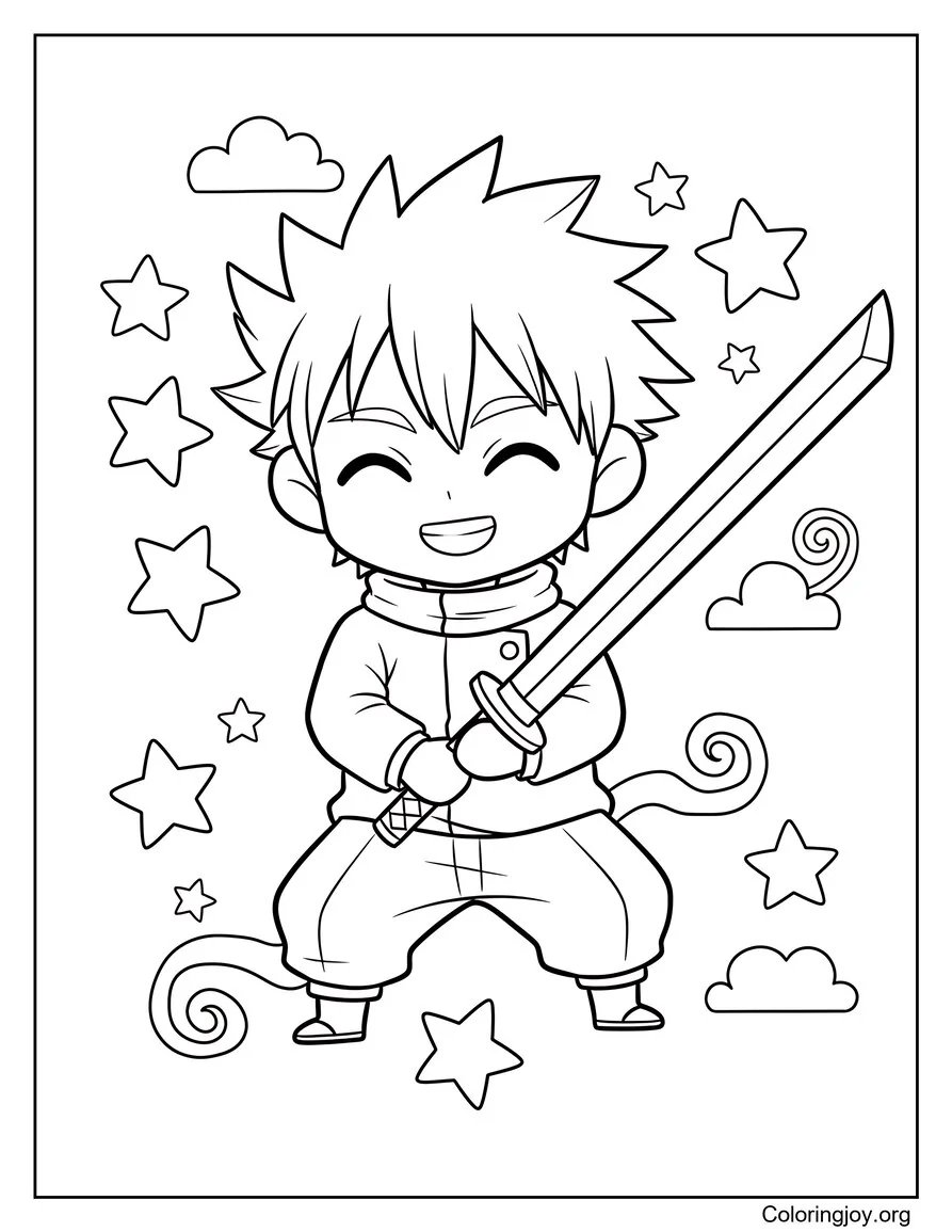 Gojo Satoru Holding Sword Ready