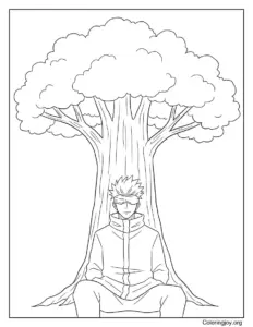 Gojo Satoru Sitting Under Tree