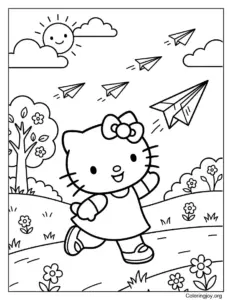 Hello Kitty Flying Paper Planes
