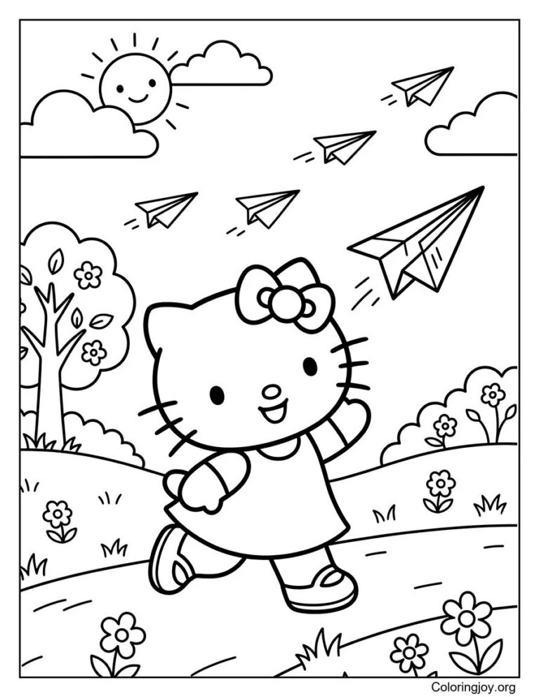 Hello Kitty Spring Coloring Pages (25 Free PDFs Printable)