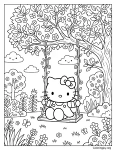 Spring Garden Walk with Hello Kitty