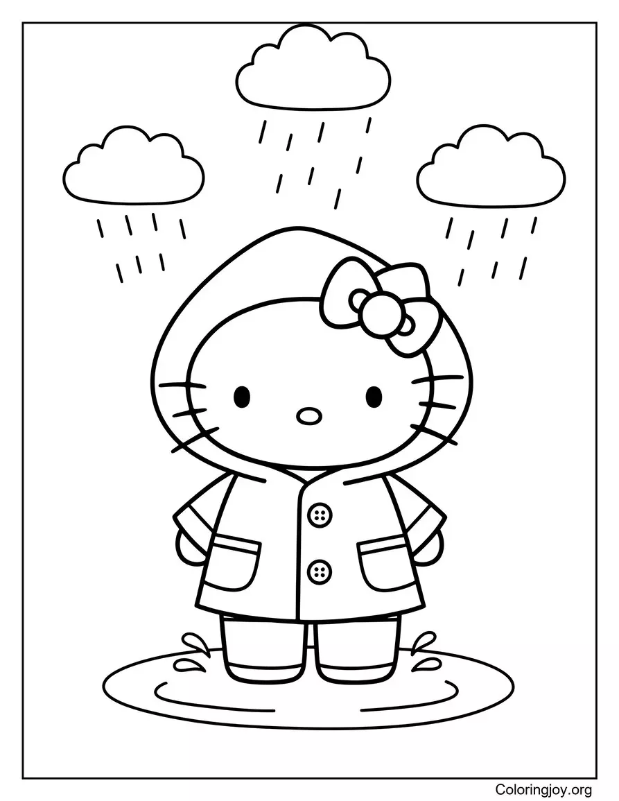 Hello Kitty Raincoat and Boots Spring Day