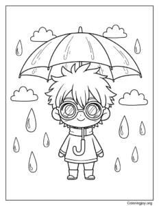 Holding Umbrella Cute Satoru Gojo