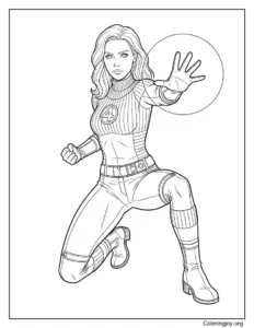 Invisible Woman coloring page Printable