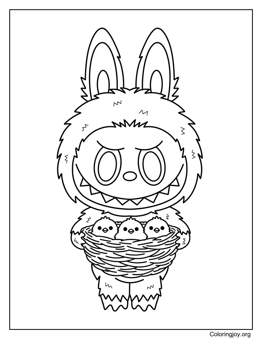 Labubu With Baby Chicks