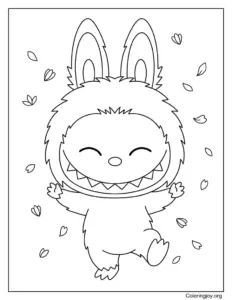 Labubu Dancing in Flower Petals