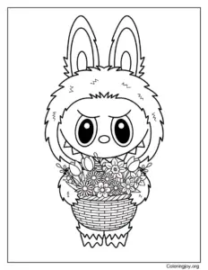 Labubu With a Flower Basket