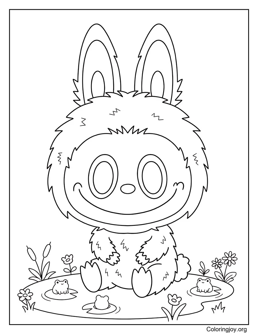 Labubu at a Spring Pond