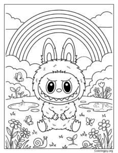 Labubu Watching a Rainbow