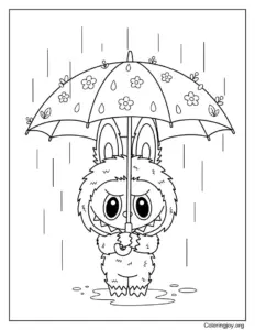 Labubu With a Rain Umbrella