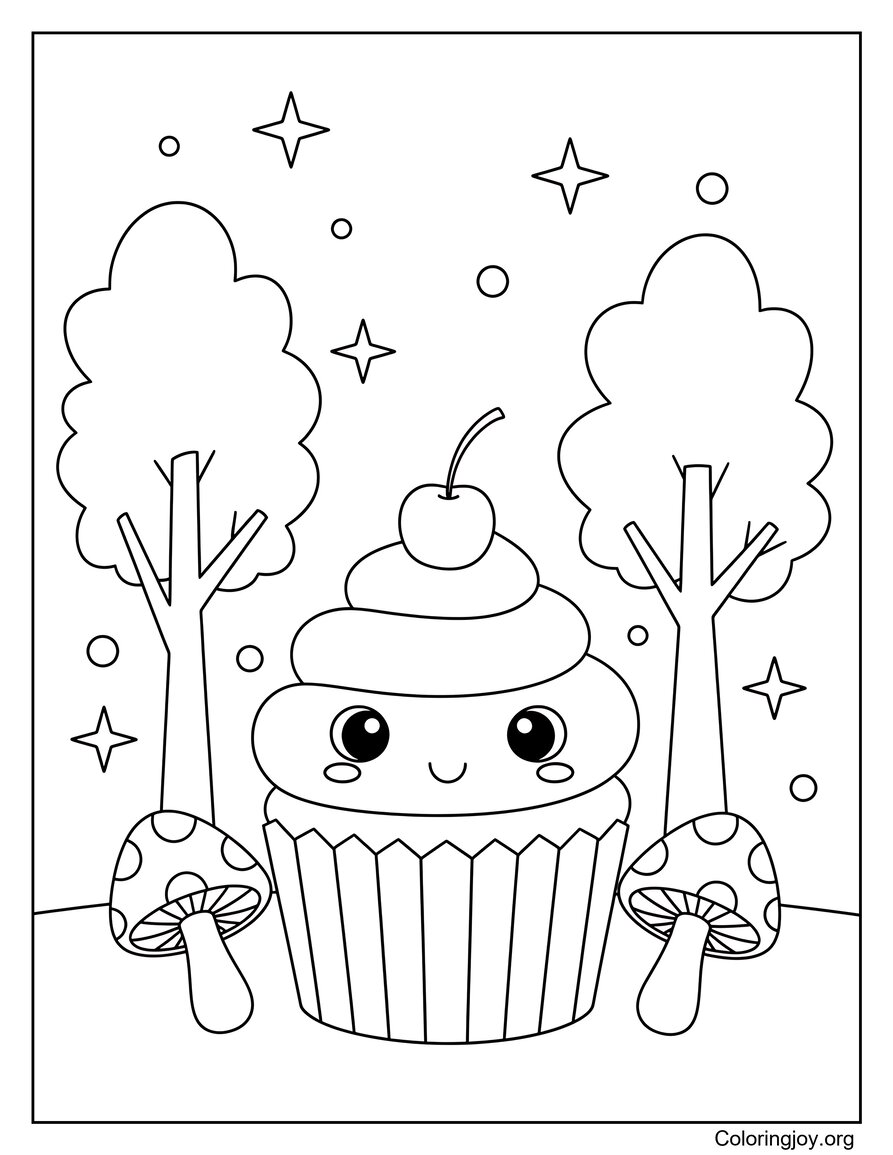 Magical Cupcake in Forest