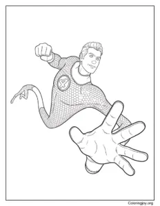 Mr Fantastic Stretching Powers Coloring Page